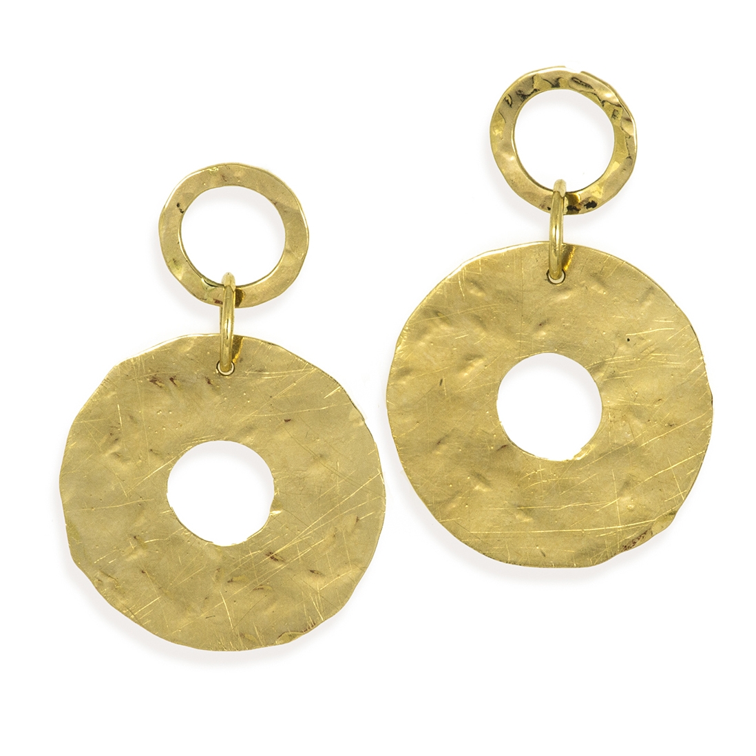 gold circles earrings