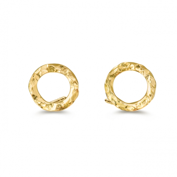 gold circles earrings