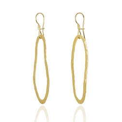 oval gold earrings